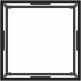  Stolić za kavu crni s kaljenim staklom 60 x 60 x 35 cm | Eponuda.com