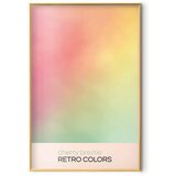  Plakat - Cherry Breeze - Pastel Gradient in Soft Retro Colors 40x60 Zlatni okvir | shoptok.hr