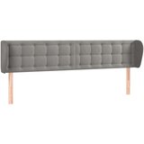  Uzglavlje s ušima svjetlosivo 203x23x78/88 cm baršunasto | shoptok.hr