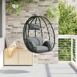 vidaXL viseči jajčni stol antracit poli rattan | Shoptok.si