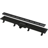 Tuš kanaleta APZ10BLACK (Nerjavno jeklo, 85 cm, Črna)