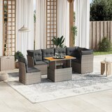  7-dijelni set vrtnih sofa sivi od poliratana | shoptok.hr