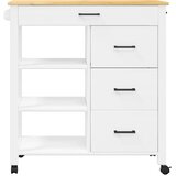  Kuhinjska kolica MONZA 84 x 40 x 88,5 cm od masivne borovine | shoptok.hr