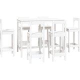  The Living Store Barska garnitura 7-delna bela trdna borovina - Barska Garnitura, (21449137) | Shoptok.si