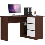 AKORD KOTNI PISALNA MIZA B16 CLP DESNO VENGE / BELO, (21702609) | Shoptok.si