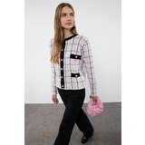 Trendyol black soft textured knitwear cardigan Cene