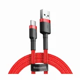 Kabel USB A-C 2m 2A Cafule rdeč