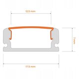  KOMPLET 1x LED traka sa senzorom FLEX LED/3,6W/4xAA 2 m + 2x ugradni profil 1 m | Eponuda.com