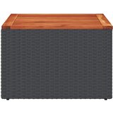  Vrtni stol crni 55x55x37 cm poli ratan i akacija | shoptok.hr