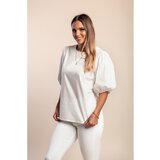 Fenzy Pamučna Bluza S Napuhanim Rukavima, Bijela | shoptok.hr
