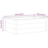  Vrtna Posuda za Sadnju WPC 150x100x54 cm Siva | shoptok.hr