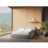 Makamii Siva oblazinjena zakonska postelja s prostorom za shranjevanje z letvenim dnom 180x200 cm Kiana – | Shoptok.si