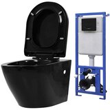  Viseča WC školjka z vgradnim kotličkom keramika črna, (20766841) u