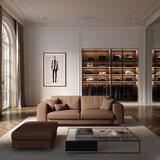 Rodier Rjav žameten tabure Rene – | Shoptok.si