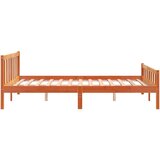 vidaXL Okvir kreveta s uzglavljem voštano smeđi 150x200 cm od borovine | shoptok.hr