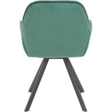 Hom`in naslanjač, kovina, tekstil črna, temno zelena | Shoptok.si