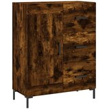  Visoka komoda dimljeni hrast 69,5x34x180 cm konstruiranog drva | shoptok.hr