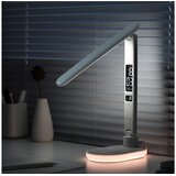 Manta LED stolna svjetiljka, budilica, bežični punjač, LED RGB, temp, HW-LAMP03 | shoptok.hr