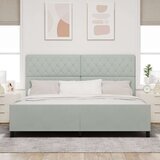 vidaXL Postelja Svetlo siva 200x200 cm Velur | Shoptok.si