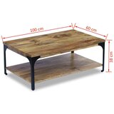  Klubska mizica iz mangovega lesa 100x60x38 cm | Shoptok.si