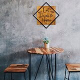 Wallity Zidna dekoracija Eat, Drink Be, Happy, 54x54 cm, Smeđe boje | ePonuda.com