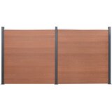  Set panela za ogradu smeđi 353x186 cm WPC | shoptok.hr