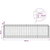  Gabion s žicom debljine 5 mm i mrežom 5x10 cm 200x50x50 cm | shoptok.hr