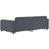 vidaXL Izvlečna dnevna postelja temno siva 100x200 cm žamet | Shoptok.si