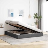  Krevet s od storage s madracem Tamno siva 193 x 203 cm tkanina | shoptok.hr