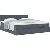 vidaXL okvir kreveta s madracima tamnosivi 200x200cm baršunasti | shoptok.hr