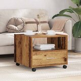 vidaXL Kava Stol Staro drvo 55 x 55 x 45 cm Konstruirano drvo Cijene