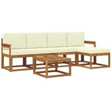  Set vanjskih sofa 6 kom. Prirodna i krem | shoptok.hr