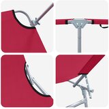  Ležaljka 2 pcs Crvena 58 x 188 x 77cm Poliester | shoptok.hr