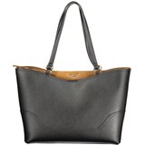  ženska shopping torba za rame 35x27x14 cm crna sa smeđim detaljima | shoptok.hr