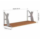Hanah home Zidna polica Hunter Dog & Tiger Cat White | Eponuda.com