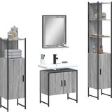 Furnova Kopalniške omarice 4 kosi siva sonoma inženirski les, (22068983) | Shoptok.si