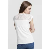 Urban Classics Ladies Top Laces Tee white