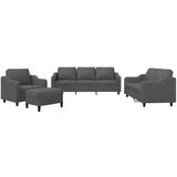  4-dijelni set sofa s jastucima tamnosivi od tkanine Siva | Shoptok.si