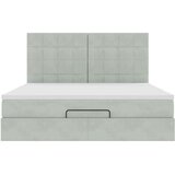 vidaXL Otomanski posteljni okvir z vzmetnicami siv 180x200cm žamet | Shoptok.si