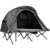  Šator 4 u 1 za 2 osobe s navlakom i madracem, dim. 194 x 146 x 160 cm - sivi | shoptok.hr