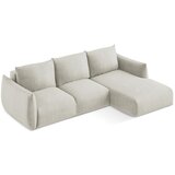 Makamii Bež sklopiva kutna garnitura (s desnim kutom/s ležaljkom) Leila – | shoptok.hr