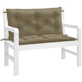 vidaXL Blazina za vrtno klop 2 kosa melanž taupe 100x50x7 cm blago Cene