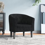  Zaobljena stolica crna baršunasta | shoptok.hr