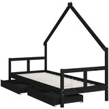  Dječjeg kreveta s ladicama crni 80 x 200 cm od borovine | shoptok.hr