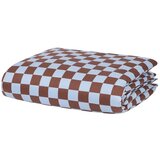 noo.ma Svetlo modro-rjava enojna prevleka za odejo iz bombažnega satena 140x200 cm Plu – | Shoptok.si