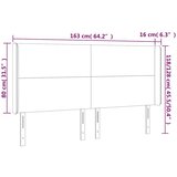  Uzglavlje s ušima tamnozeleno 163x16x118/128 cm baršunasto | shoptok.hr
