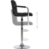 vidaXL Barski stol črno blago | Shoptok.si