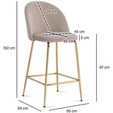 MID.YOU BARSKI STOL, bež | Shoptok.si