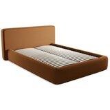 Makamii Tapecirani bračni krevet s prostorom za odlaganje s podnicom 140x200 cm boje terakote Kiana – Cijene