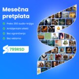 Slušaj.rs Mesečna pretplata za audio-knjige na Cene